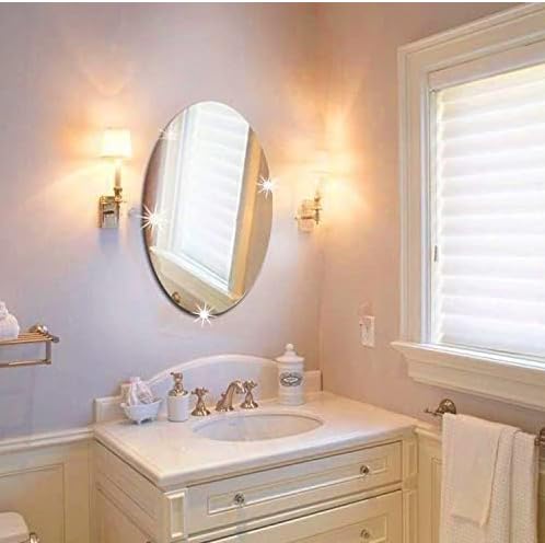 Oval Shape Adhesive Mirror Sticker for Wall