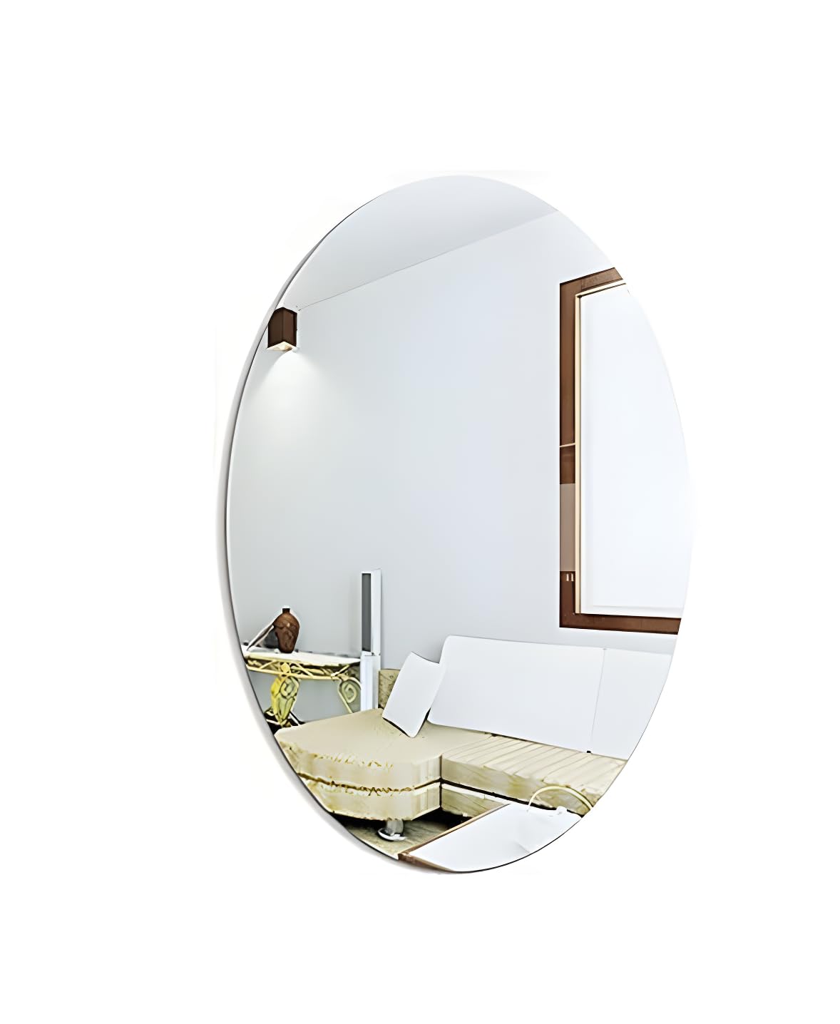 Oval Shape Adhesive Mirror Sticker for Wall