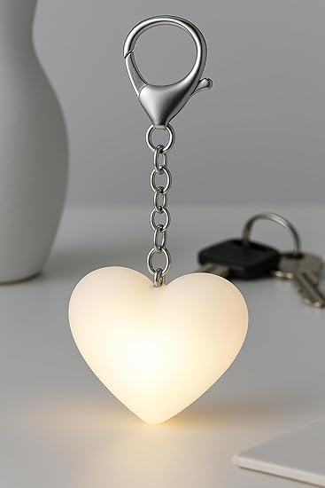 Heart Shaped Keychain Light