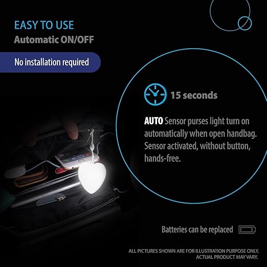 Heart Shaped Keychain Light