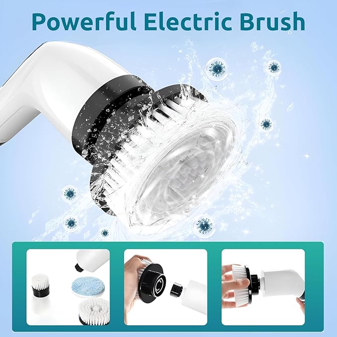 9 in 1 Cordless Electric Spin Scrubber