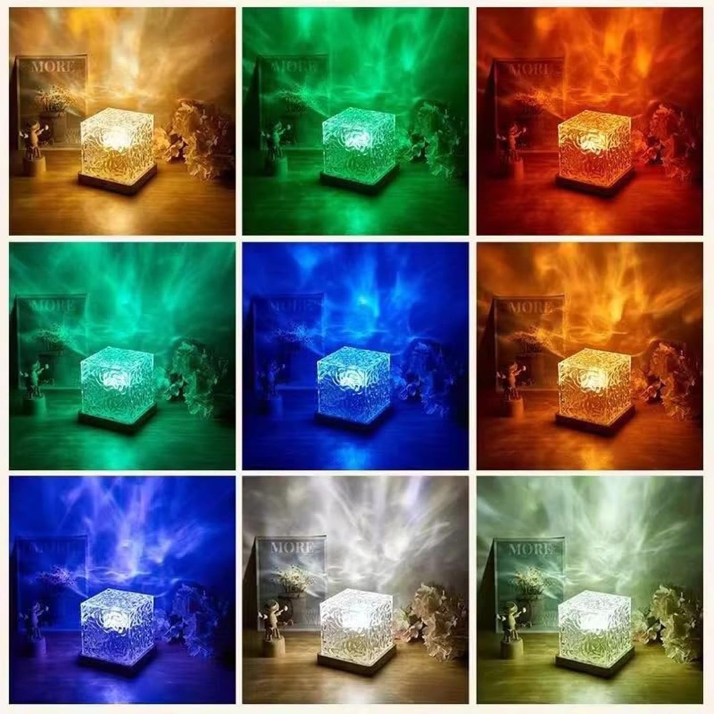 Acrylic Romantic Ocean Wave Night Light Projector Lamp