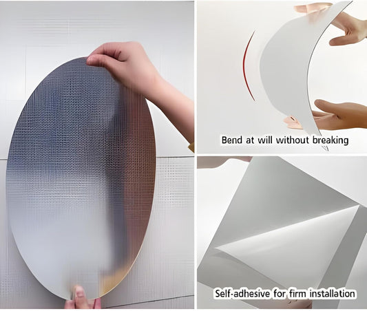 Oval Shape Adhesive Mirror Sticker for Wall